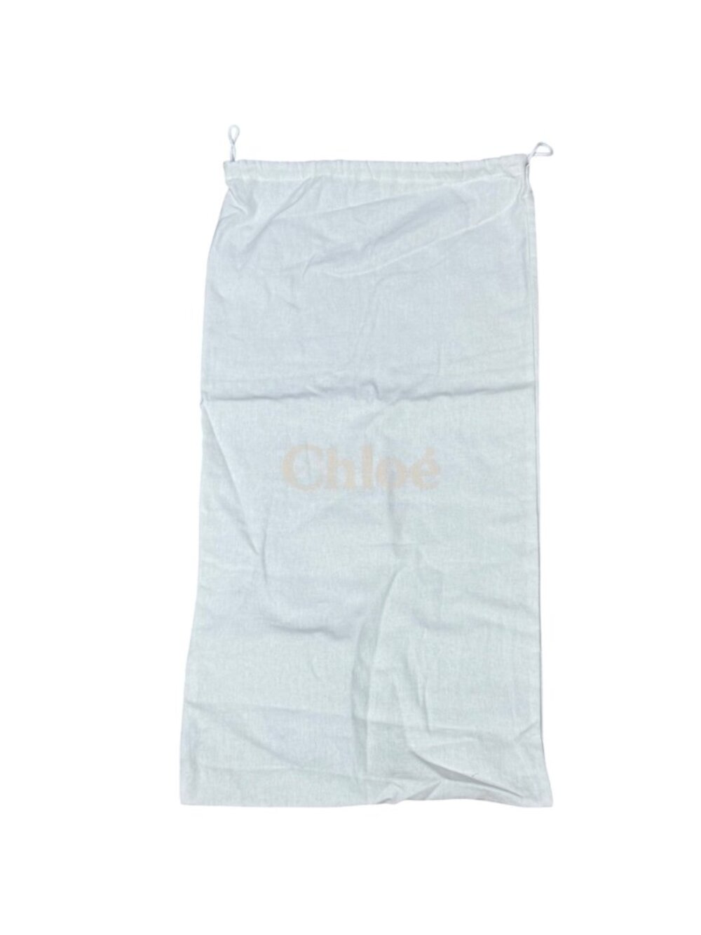 Chloé White Cotton Drawstring Dust Bag 13x25 Extra Large Shoes Boots Accessories - Picture 3 of 9